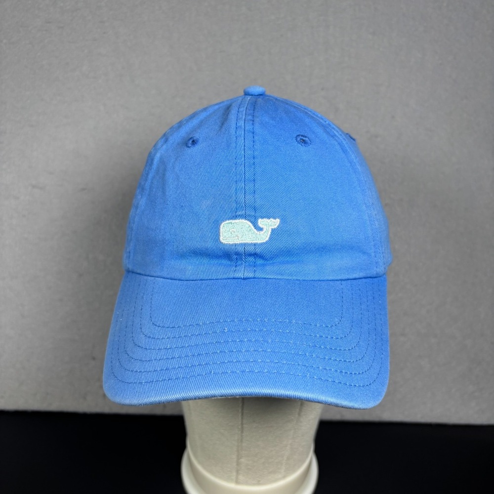 Vineyard Vines Blue Signature Whale Logo Baseball Cap Unisex OSFM Strapback Hat